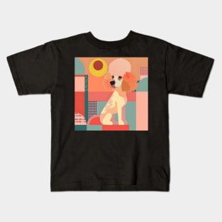 Retro Poodle: Pastel Pup Revival Kids T-Shirt